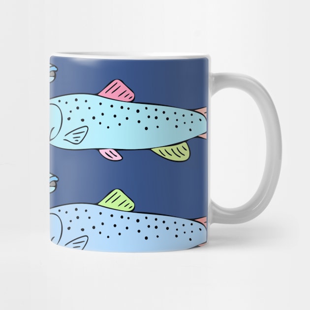 Cute and Colorful Trout Pattern by Davey's Designs